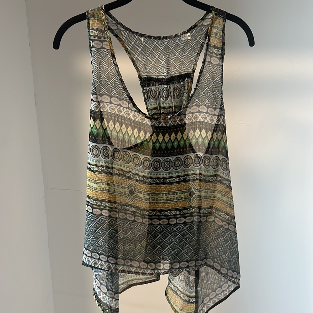 Sheer Racerback Layering Top - Picture 2 of 7